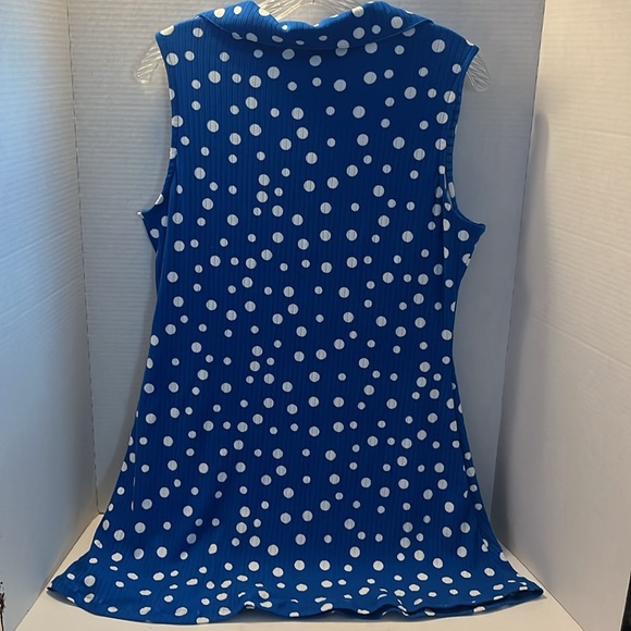 Harlow and rose Blue polka dot dress medium sku: A16 - Picture 2 of 4